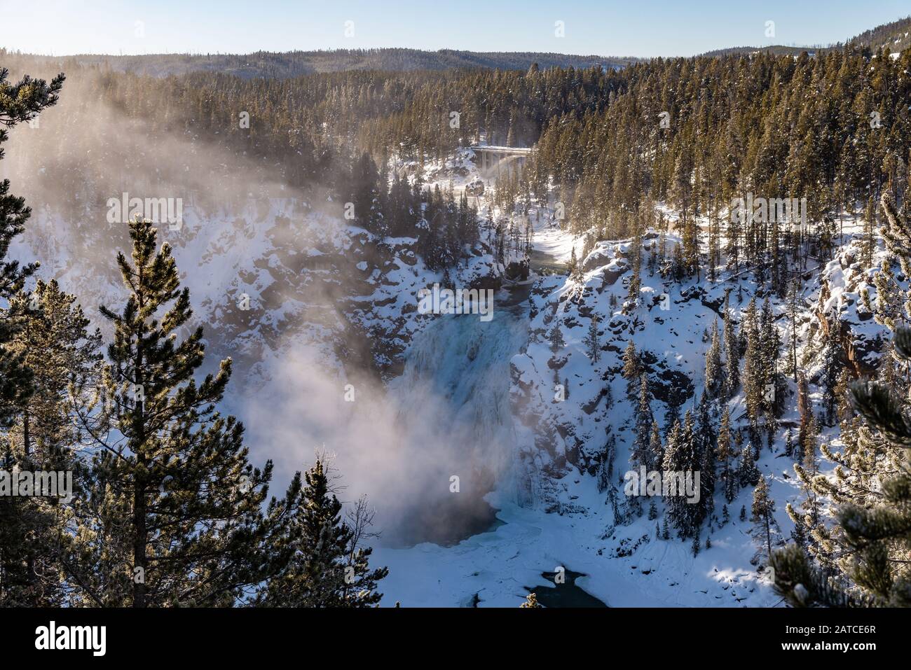 Die Upper Falls am Grand Canyon von Yellowstone. Yellowstone National Park, Wyoming, USA Stockfoto