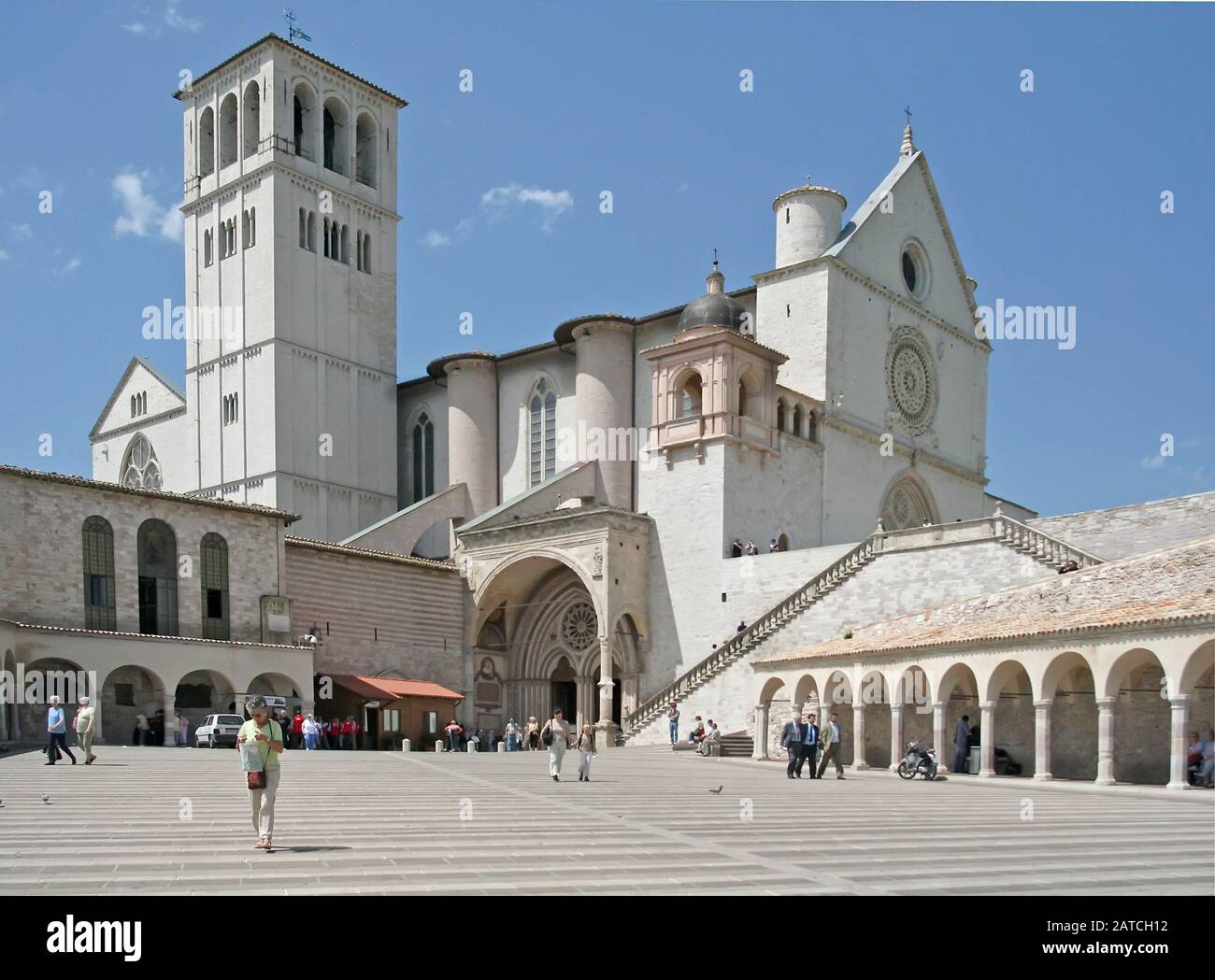 Basilika des Heiligen Franziskus von Assisi, Assisi, Umbrien, Italien Stockfoto