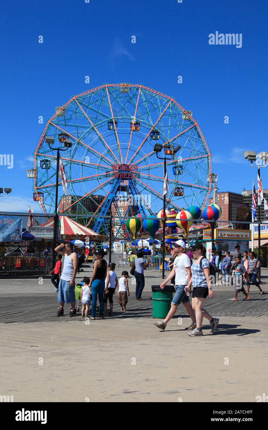 Promenade, Coney Island, Brooklyn, New York City, USA Stockfoto