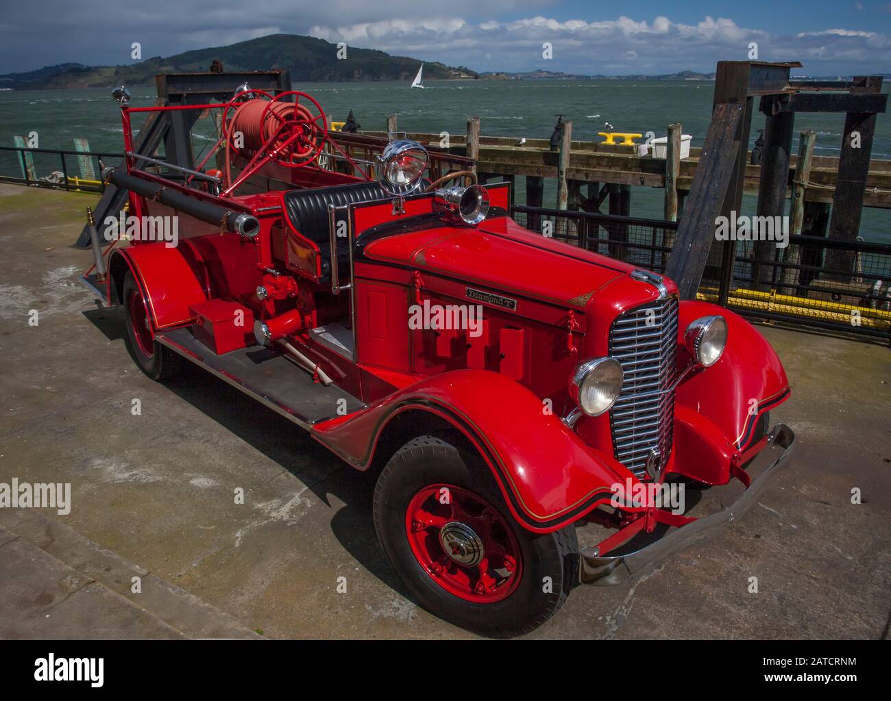 Oldtimer Feuerwehrauto Stockfoto