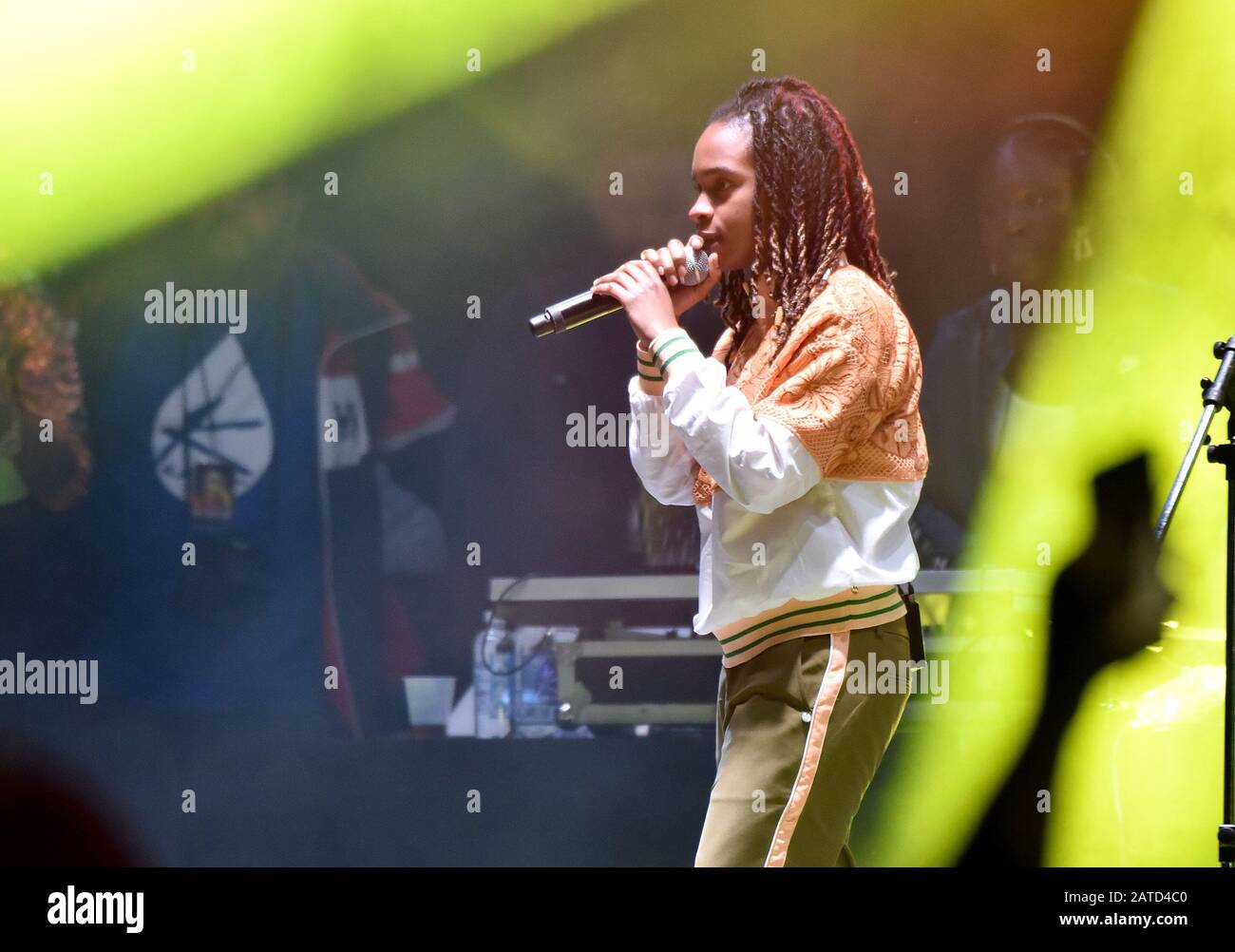 Miami, Florida. Februar 2020. Koffee tritt während des Vewtopia Music Festivals 2020 im Marlin's Park in Miami, Florida auf. Kredit: MediaPunch Inc/Alamy Live News Stockfoto