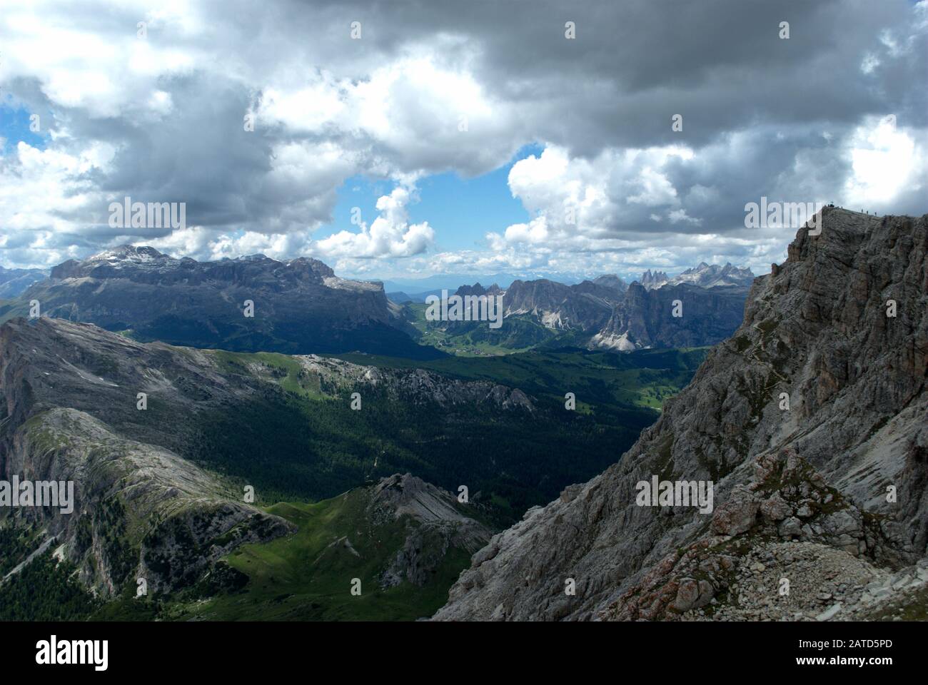 Die dolden aus 3000 Metern Höhe von Lagazuoi Stockfoto