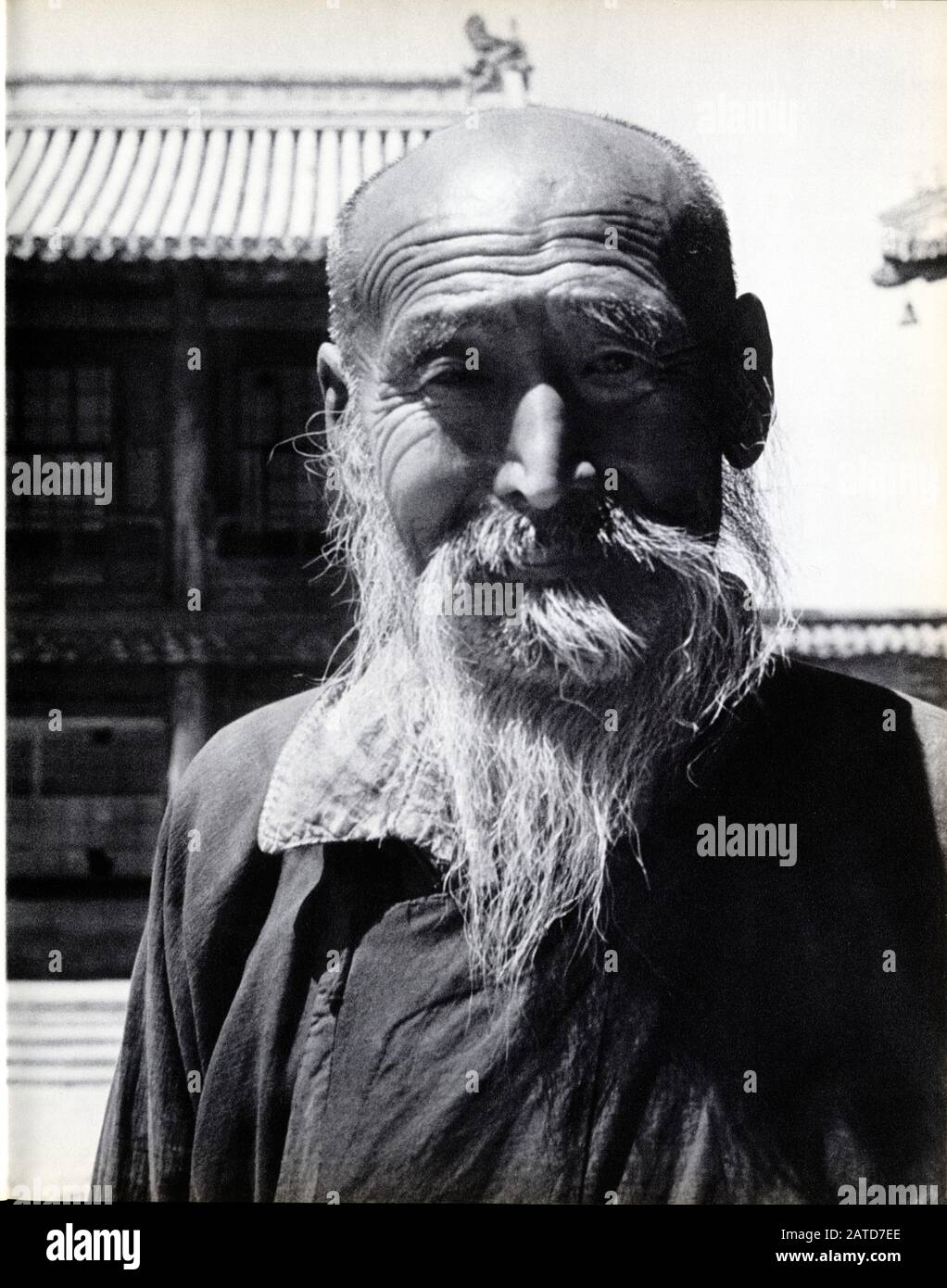 Portrait d'un vieux chinois Stockfoto