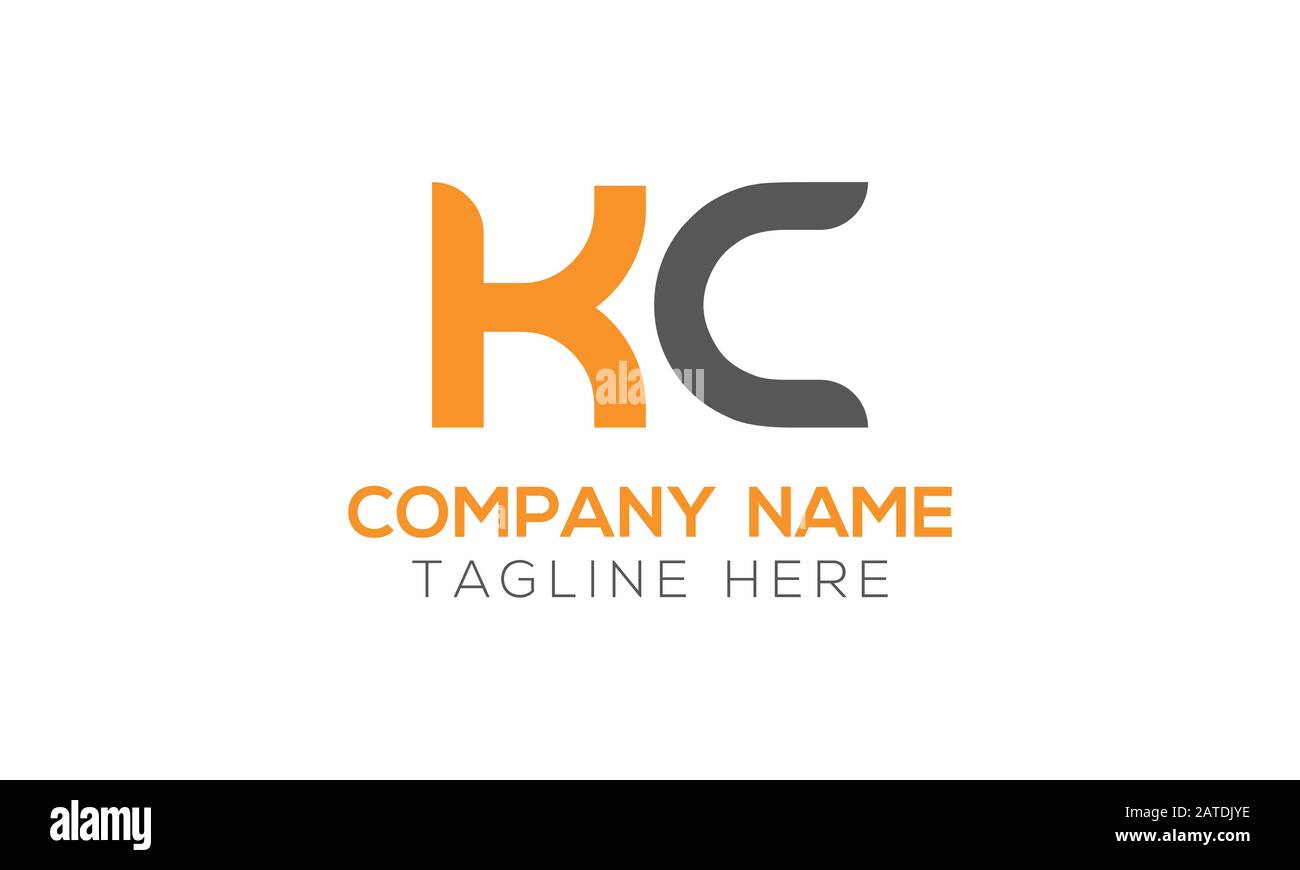 Vektor-Vorlage für KC-Logo-Design mit Anfangsalphabet. Abstraktes KC-Logo Stock Vektor