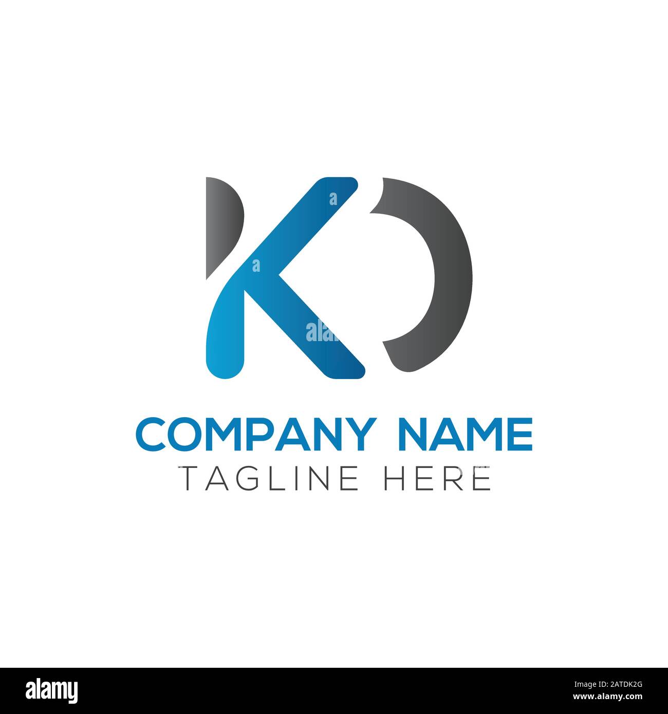 Vektorvorlage für das anfängliche Alphabet-KD-Logo. Abstrakter Buchstabe KD-Logo Stock Vektor