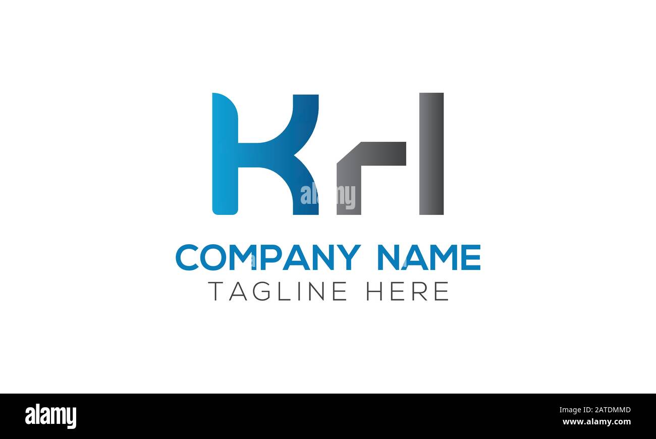 Vektor-Vorlage für KH-Logo-Design mit Anfangsalphabet. Abstraktes KH-Logo Stock Vektor