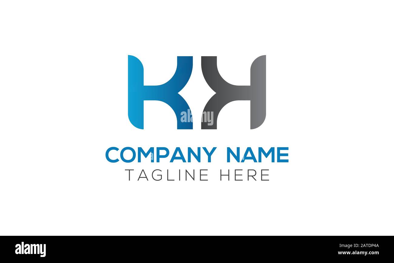 Vektor-Vorlage für KK-Logo-Design mit Anfangsalphabet. Abstrakter Buchstabe KK Verlinktes Logo Stock Vektor