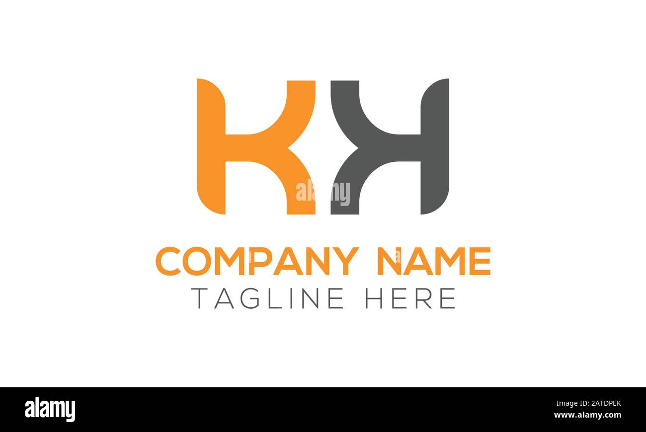Vektor-Vorlage für KK-Logo-Design mit Anfangsalphabet. Abstrakter Buchstabe KK Verlinktes Logo Stock Vektor