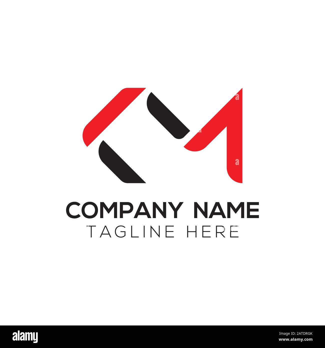 Vektor-Vorlage für das anfängliche Alphabet-KM-Logo. Abstraktes Letter KM-Logo Stock Vektor