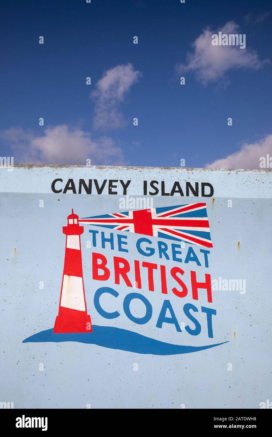 Canvey Island Promenade, Großbritannien. Stockfoto