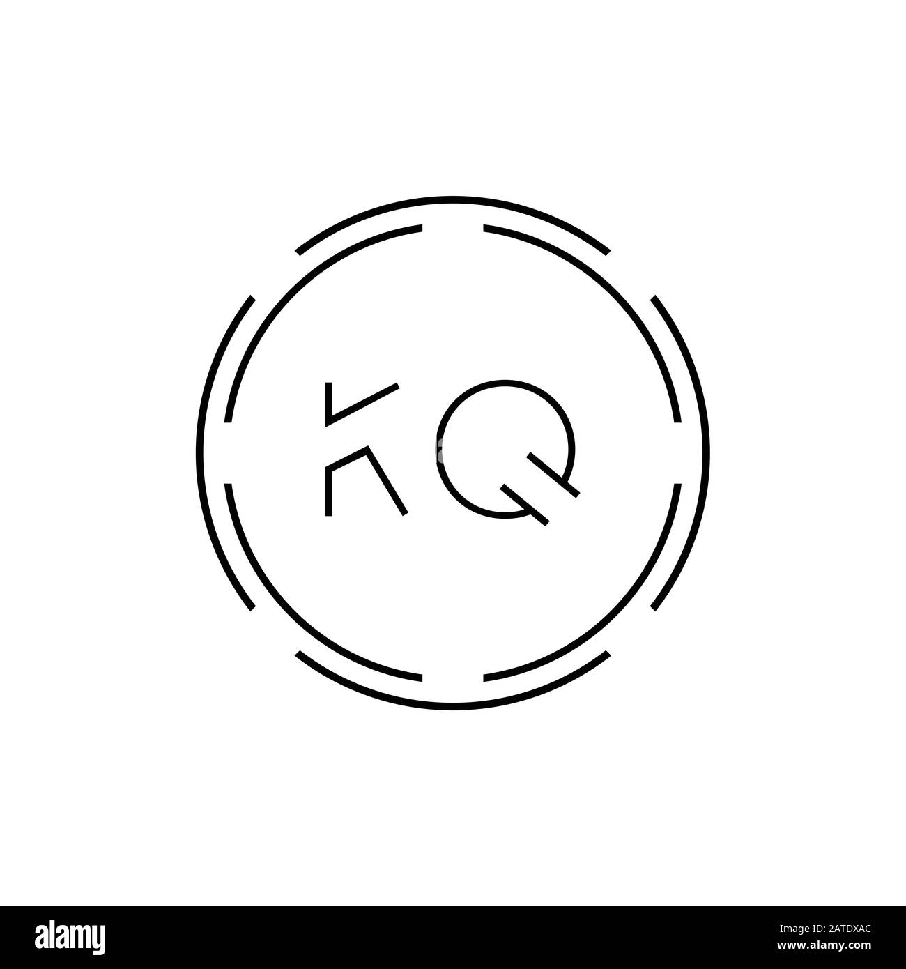 Vektor-Vorlage für KQ-Logo-Design mit anfänglichem Alphabet. Abstraktes KQ-Logo Stock Vektor