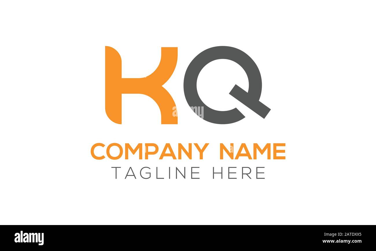 Vektor-Vorlage für KQ-Logo-Design mit anfänglichem Alphabet. Abstraktes KQ-Logo Stock Vektor