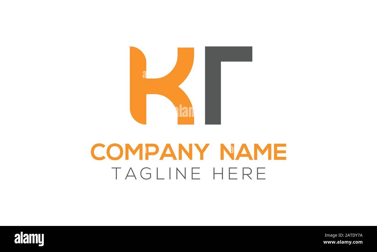 Vektor-Vorlage für KT-Logo-Design mit Anfangsalphabet. Abstrakter Buchstabe KT Verknüpftes Logo Stock Vektor