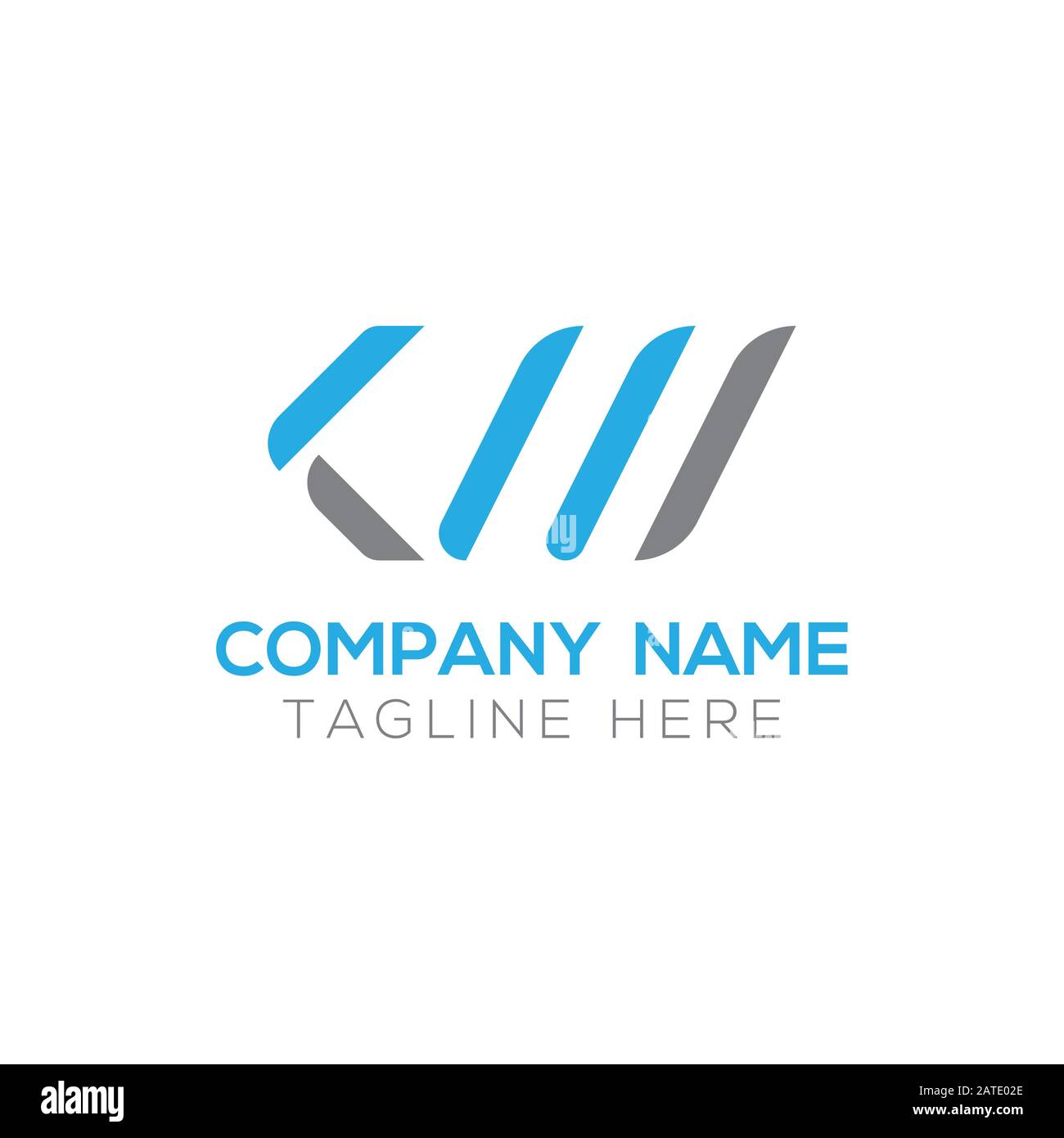 KW-Logo-Design-Vektor-Vorlage für das anfängliche Alphabet. Abstrakter Buchstabe KW Verknüpftes Logo Stock Vektor