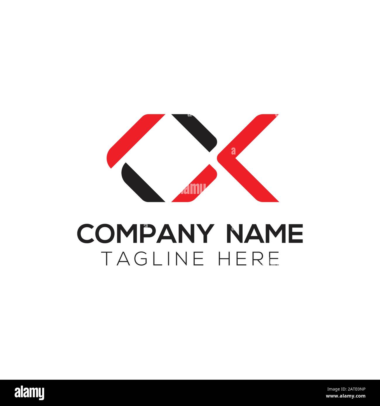 Vektor-Vorlage für KX-Logo-Design mit anfänglichem Alphabet. Abstraktes KX-Logo Mit Kx-Verknüpfung Stock Vektor