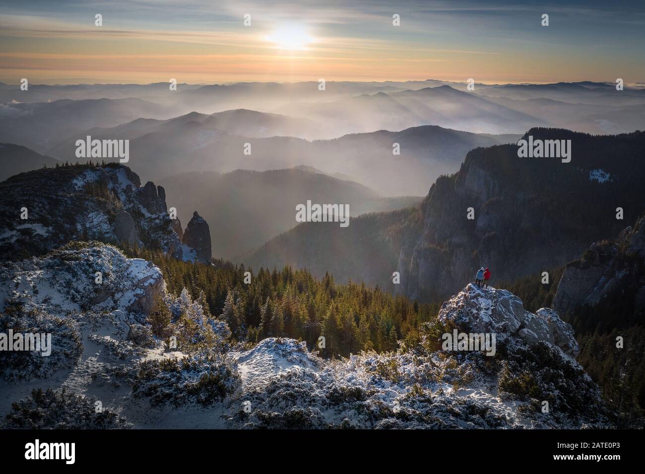 Ocolasul Stute Peak am Ceahlauer massiv, Rumänien Stockfoto