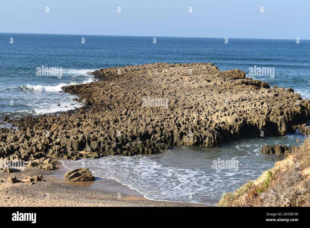 Portugal Beauty Shore der Natur im Atlantischen Ozean Stockfoto