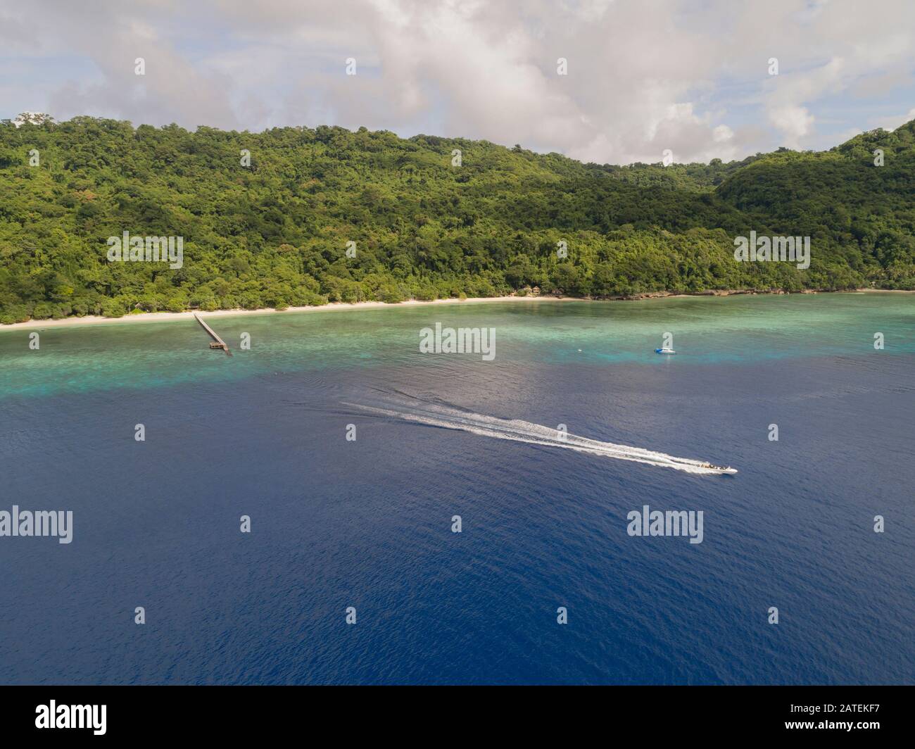 Luftaufnahme der Insel Selayar, Sulawesi, Indonesien, Flores Sea Stockfoto