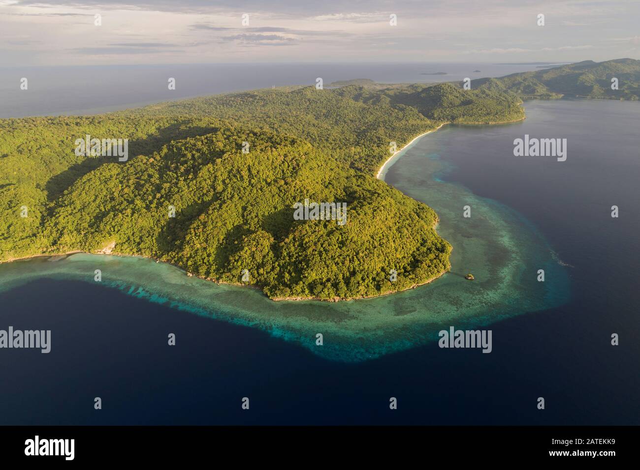 Luftbild zur Insel Selayar, Südsulawesi, Indonesien, Flores Meer Stockfoto