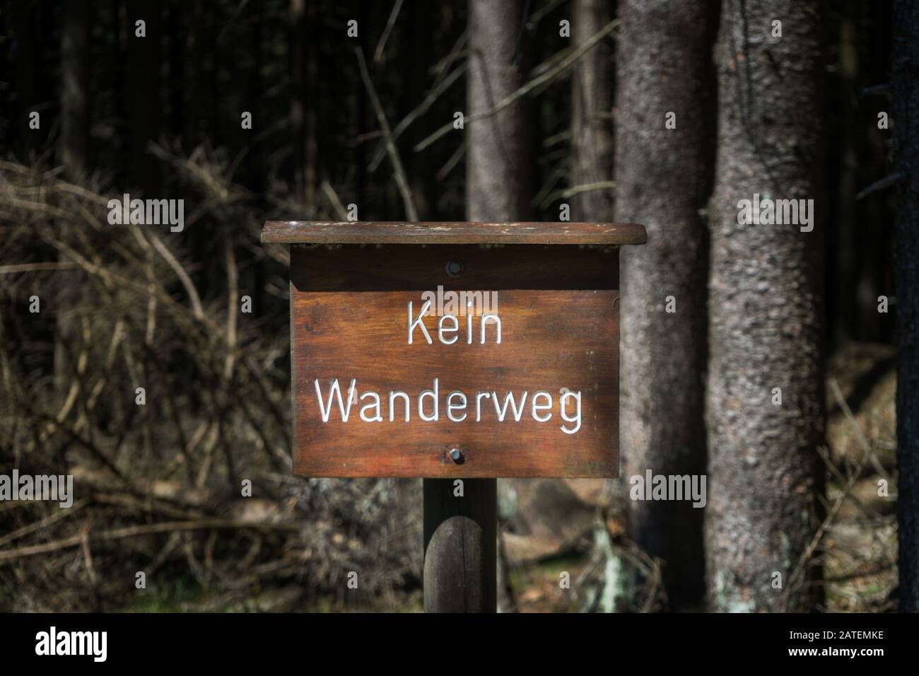 Kein Wanderschild Stockfotos Und Bilder Kaufen Alamy