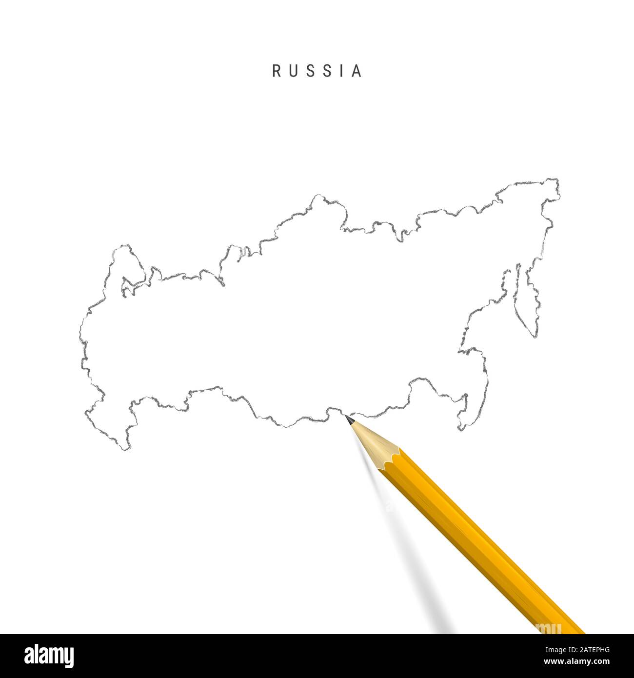 Russland Karte Umriss Stockfotos Russland Karte Umriss Bilder