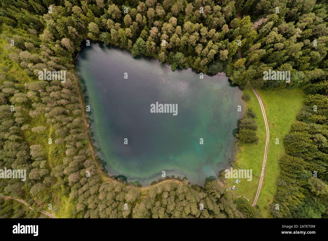 Luftbild Samarangersee, Samarangersee, Nassereith, Tyrol, Österreich Stockfoto