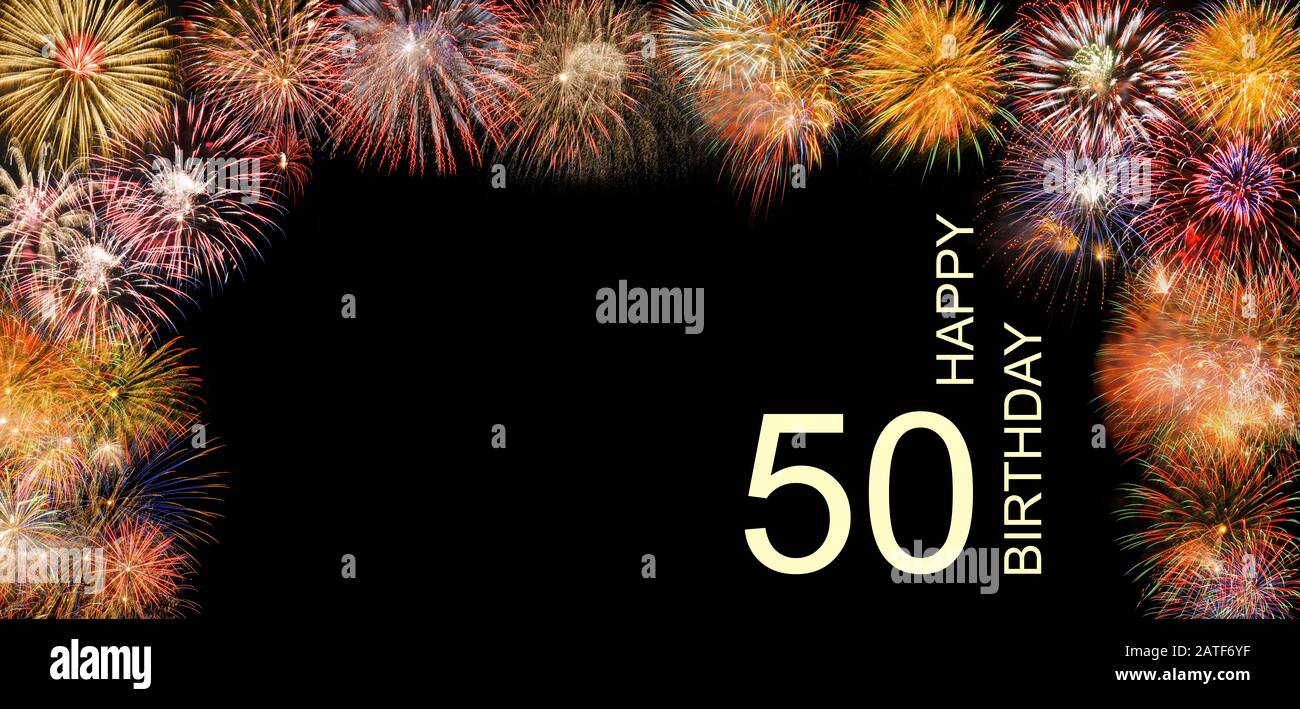 Herzlichen Glückwunsch zum guten Geburtstag 50 Stockfoto