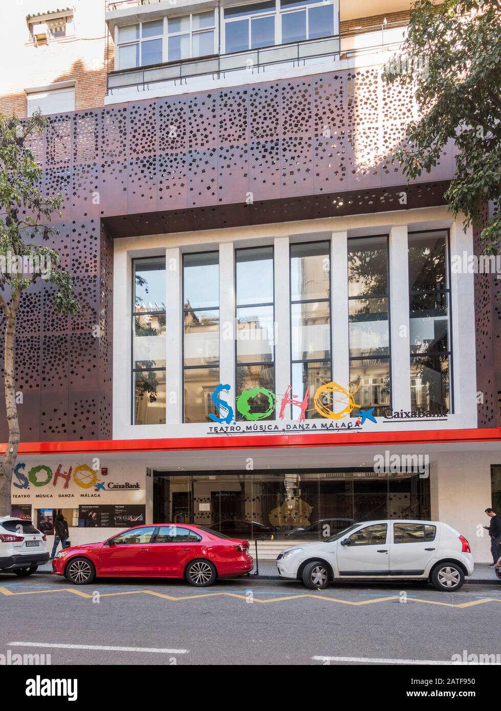 Theater "La Soho", Theater "Soho", Antonio Banderas neues Theater im spanischen Soho, Malaga, andalucia. Stockfoto