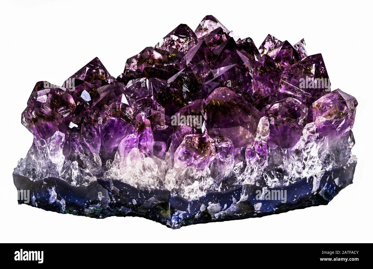 Amethyst Kristalle aus Brasilien Stockfoto