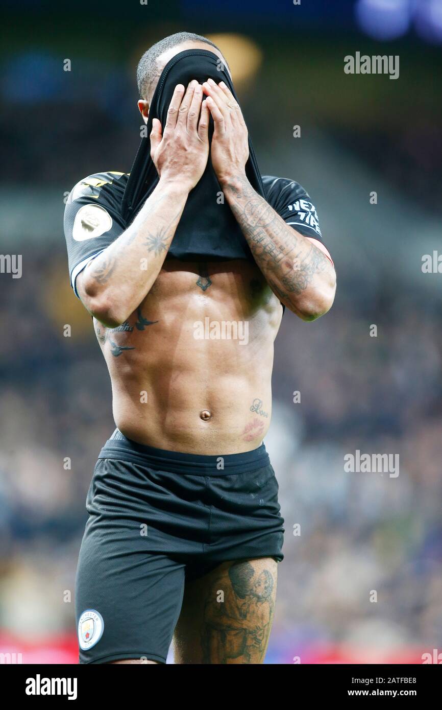 London, Großbritannien. Februar 2020. Raheem Sterling von Manchester City während des Premier-League-Spiels zwischen Tottenham Hotspur und Manchester City am 02. Februar 2020 im Tottenham Hotspur Stadium, London, England. Credit: Action Foto Sport/Alamy Live News Stockfoto