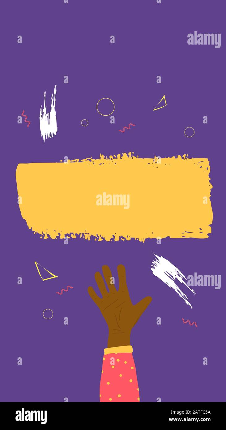 Plakat Vorlage mit Hand. leer für Banner. Vektor illustartion. Stock Vektor