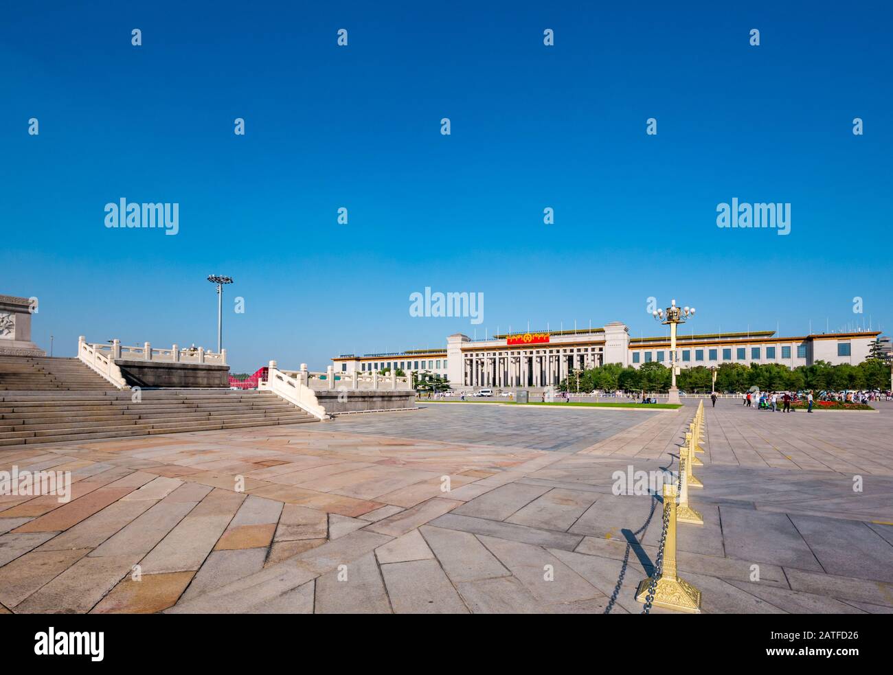 Großer Saal des Volkes, Platz des Himmlischen Friedens, Peking, Volksrepublik China Stockfoto