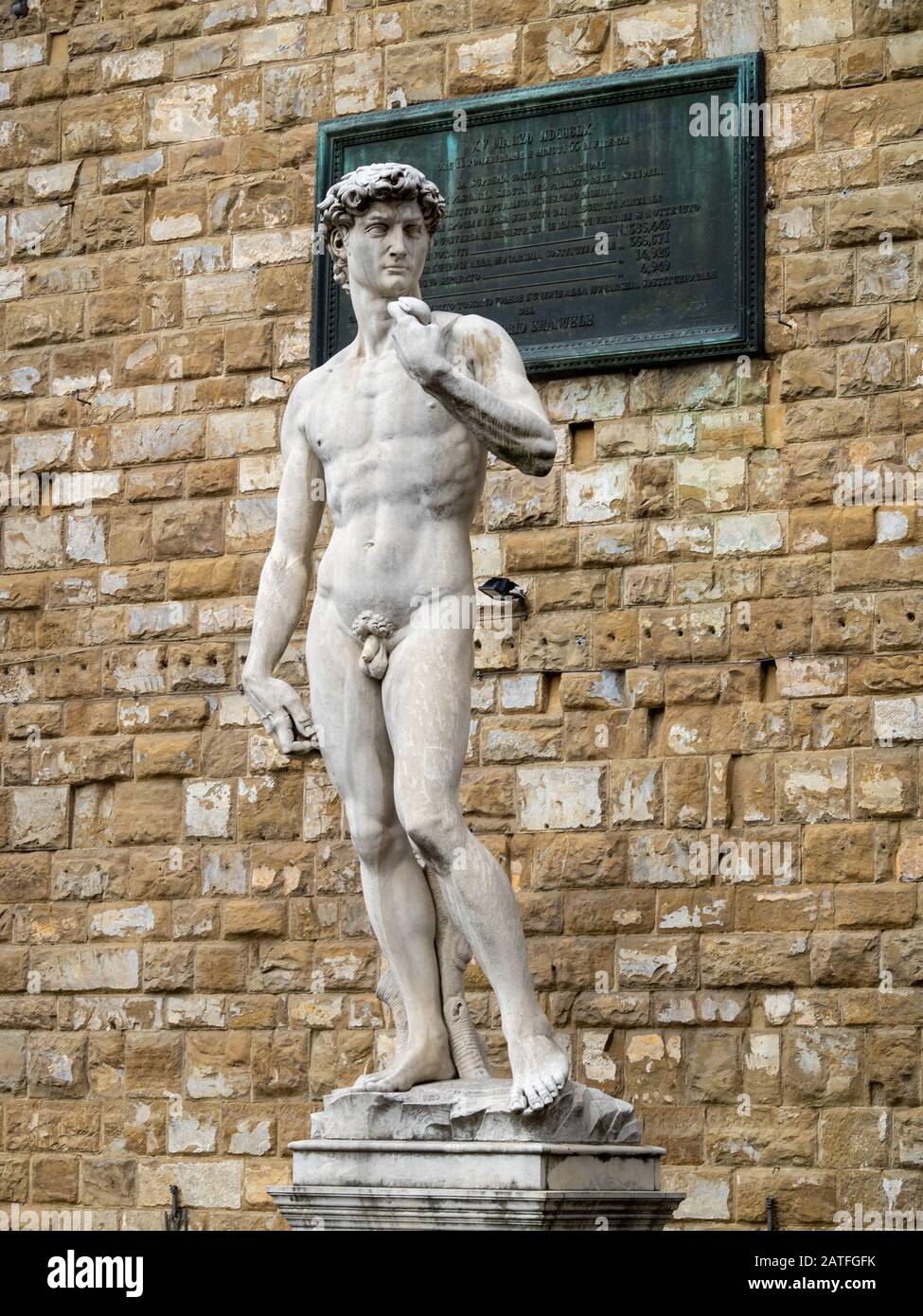 David Statue auf der Piazza della Signora, Florenz Stockfoto