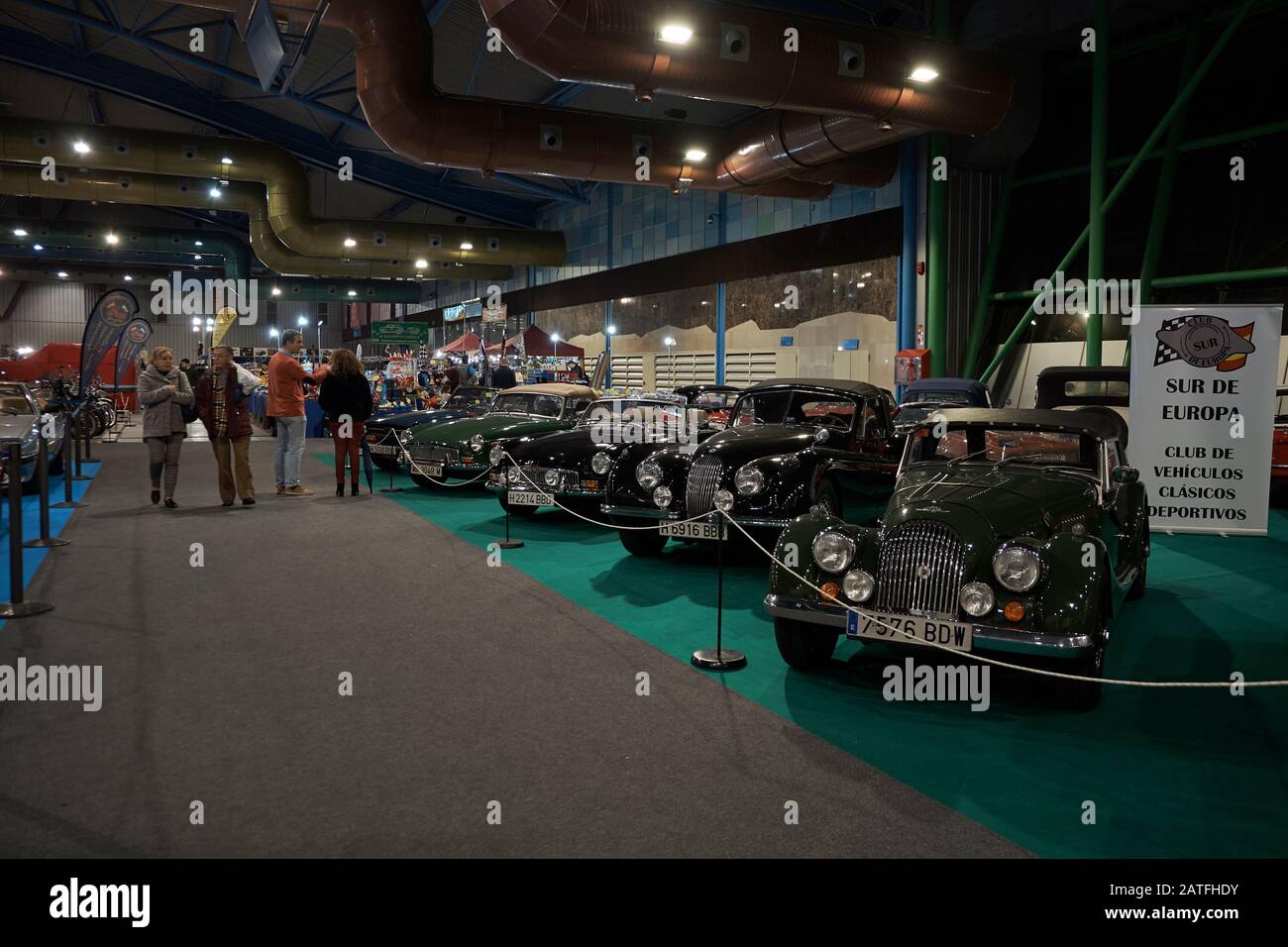 Britische Autos. Retro Málaga 2020, Andalusien, Spanien. Stockfoto