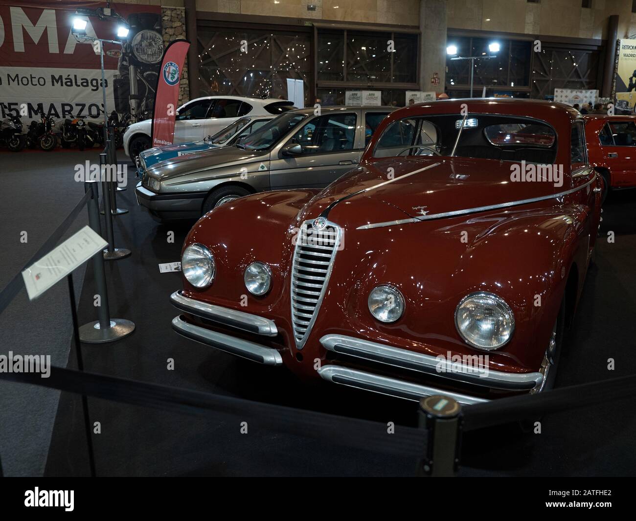 1948 Alfa Romeo 6c 2500 Sport. Retro Málaga 2020, Andalusien, Spanien. Stockfoto