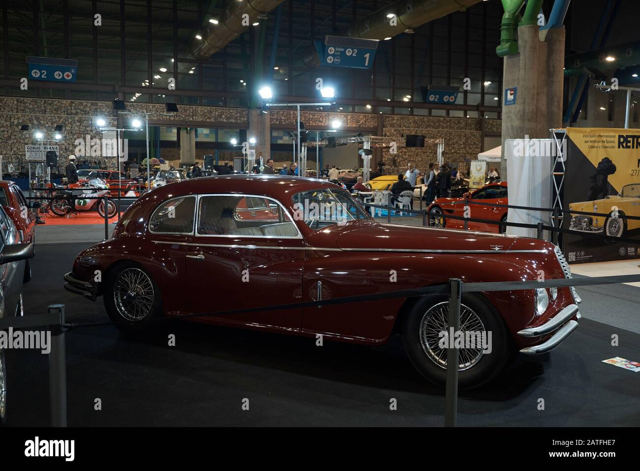 1948 Alfa Romeo 6c 2500 Sport. Retro Málaga 2020, Andalusien, Spanien. Stockfoto