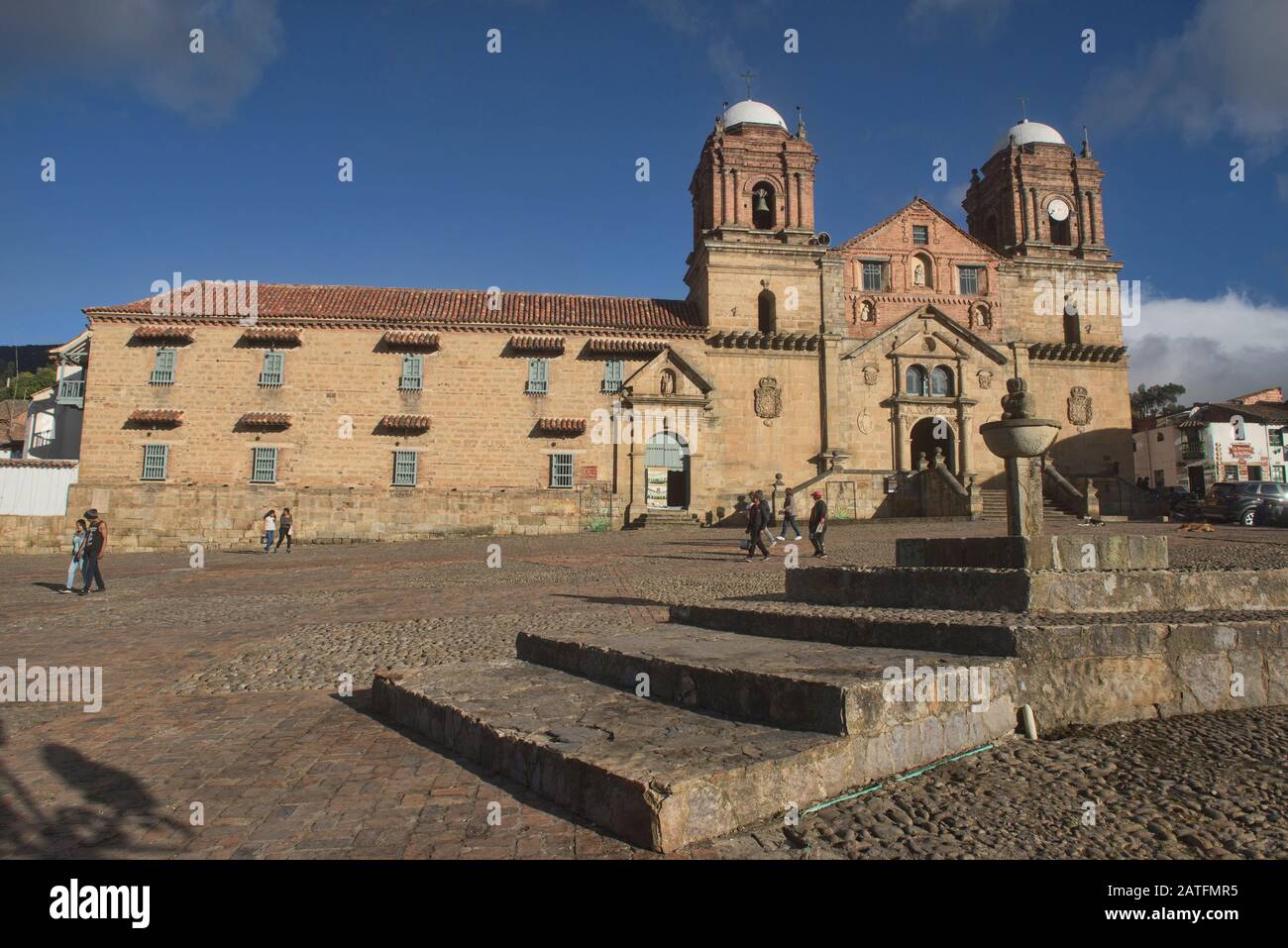 Das Kloster Convento de los Franciscanos und Basílica Menor in Monguí, Boyaca, Kolumbien Stockfoto