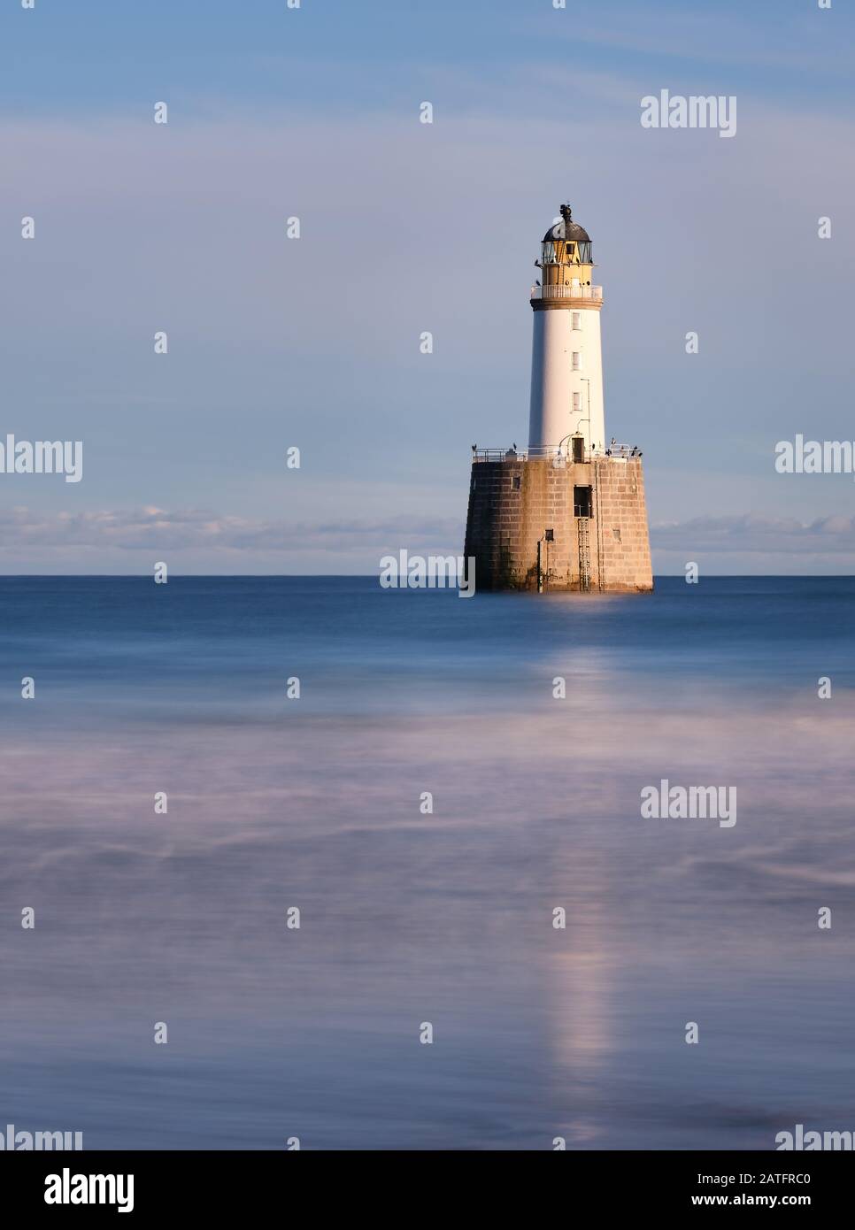 Rattray Head Lighthouse in Rattray Point, Buchan, Aberdeenshire, Schottland Stockfoto