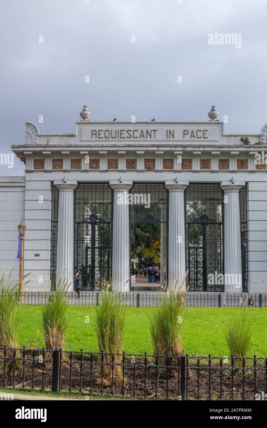 Cementerio de la Recoleta oder Recoleta Friedhof, Stadtquartier Recoleta, Landeshauptstadt Buenos Aires, Argentinien, Lateinamerika Stockfoto