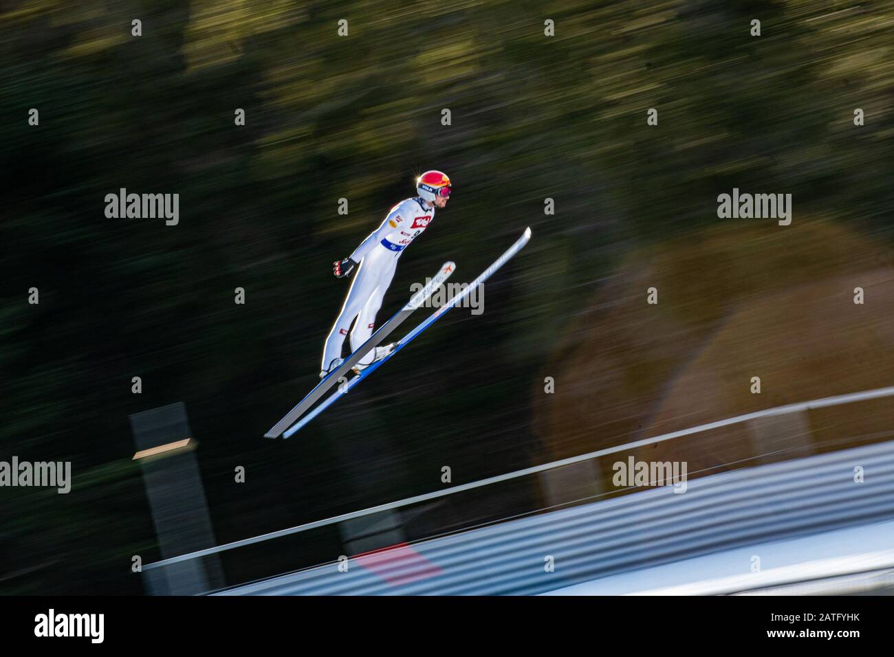 Seefeld, Österreich. Februar 2020. Lukas Greiderer von Österreich bei - VIESSMANN FIS-NORDISCHE KOMBINATION WELTCUP SEEFELD am 1. Februar 2020 in Seefeld, . Credit: Thomas Reiner/ESPA/Alamy Live News Stockfoto