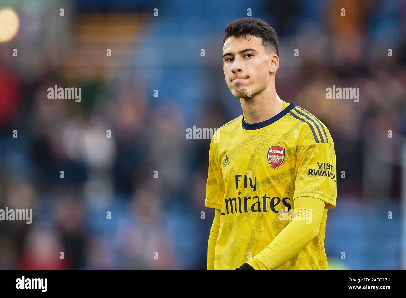 Februar 2020, Turf Moor, Burnley, England; Premier League, Burnley gegen Arsenal: Gabriel Martinelli (35) von Arsenal Stockfoto