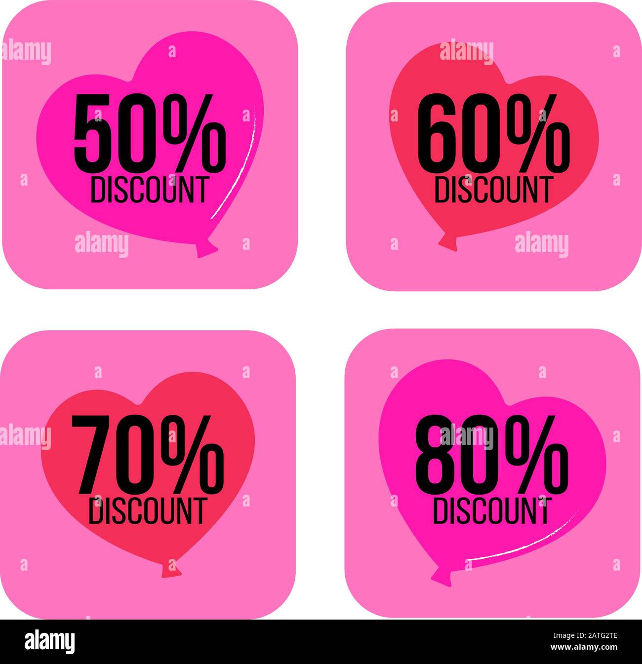 Vorlage für den Verkauf Von Instagram- oder Social-Media-Angeboten zum Valentinstag. Kreative universelle, editable Karten in modischem Stil mit Liebe zum Social Media Pro Stock Vektor