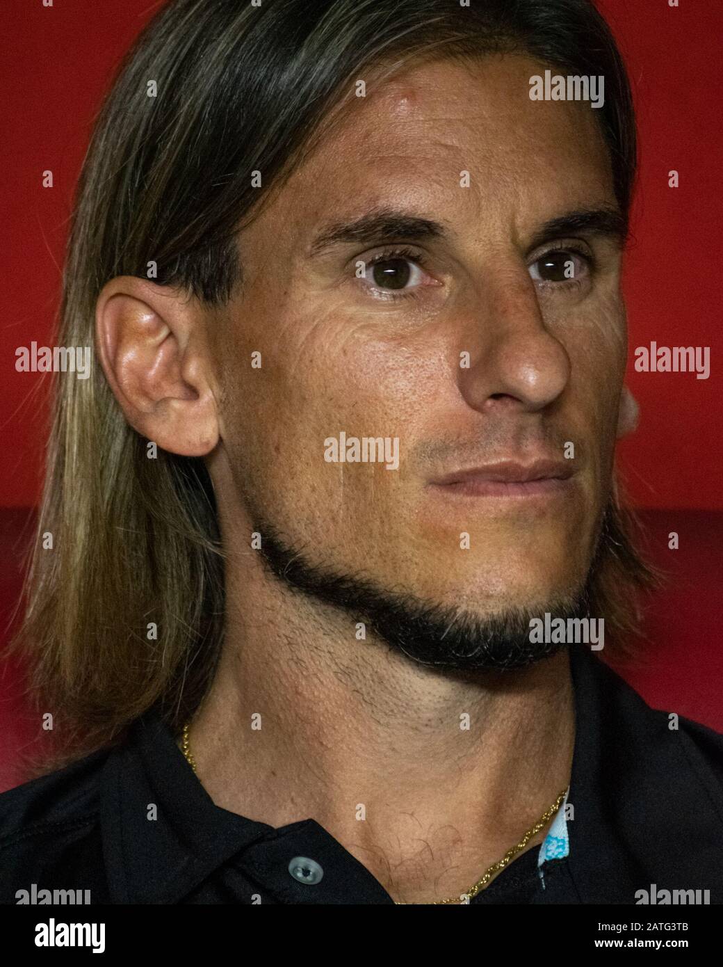 Sebastian Beccece während des Super Liga Argentina Spiels zwischen Argentinos Jrs und Racing Club im Diego Armando Maradona Stadium.(Endstand: Argentinos Jrs 1-1 Racing Club) Stockfoto