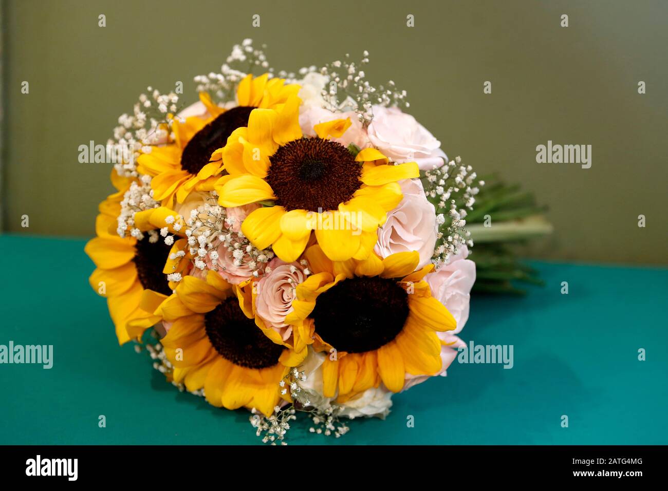 Bräute Hochzeit Blumen Blumenstrauß - Hochzeit Dekoration Stockfoto