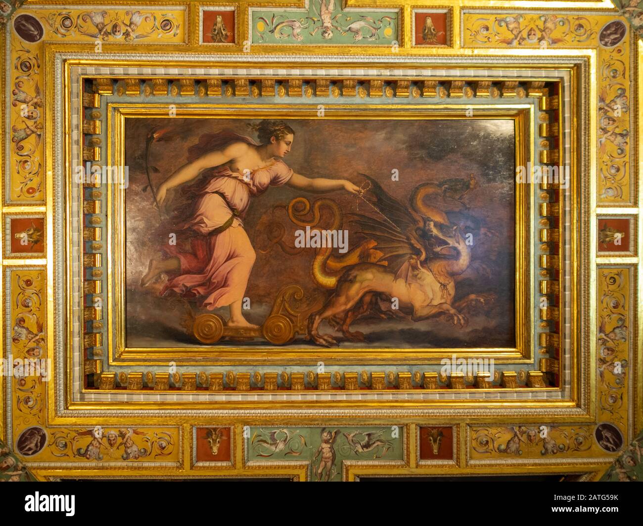 Raum der Elemente, Palazzo Vecchio, Florenz Stockfoto