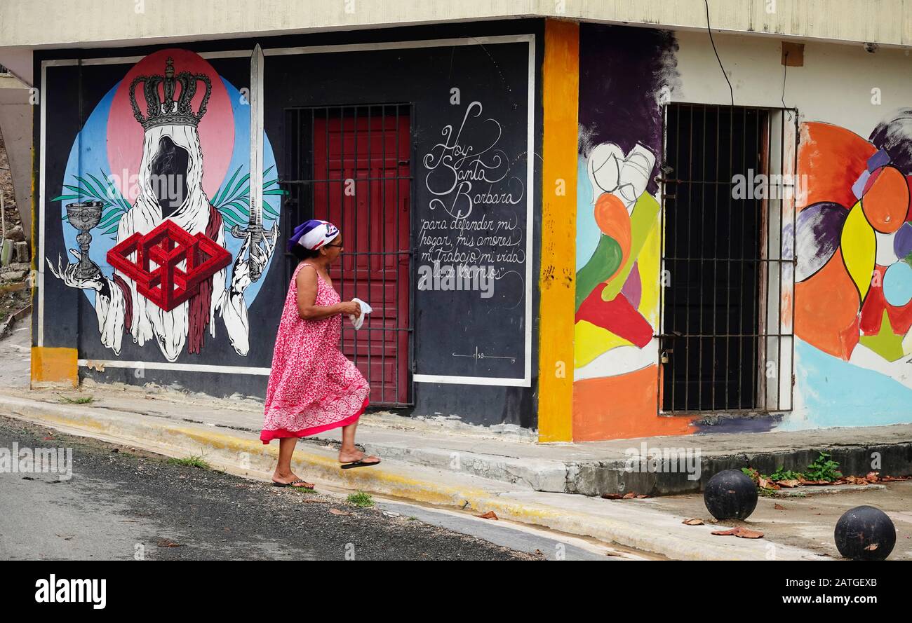 Santa Barbara Nachbarschaft in Santo Domingo Dominica Republik Stockfoto