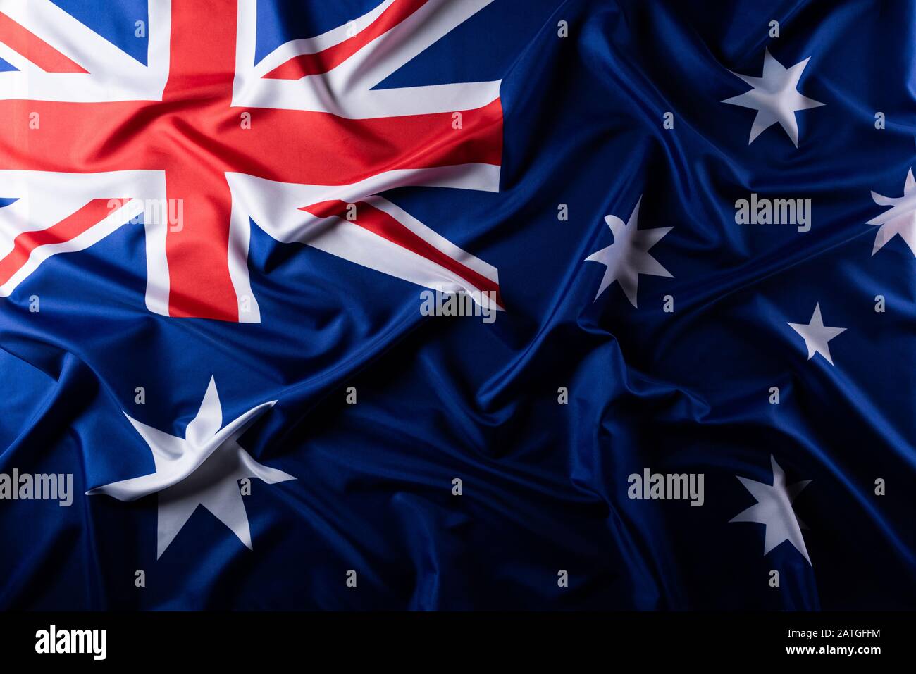 Australien Tag Konzept. Australische Flagge mit dem Text gerne Australien Tag gegen eine Tafel Hintergrund. 26. Januar. Stockfoto