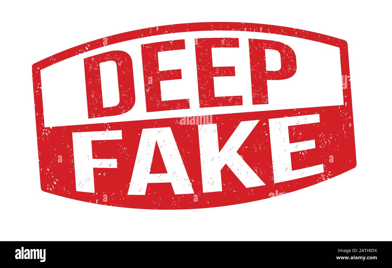 Tiefes Fake-Zeichen oder Stempel auf weißem Hintergrund, Vektorgrafiken Stock Vektor