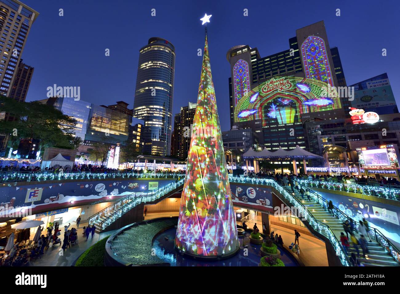 Weihnachten in Banqiao City Stockfoto