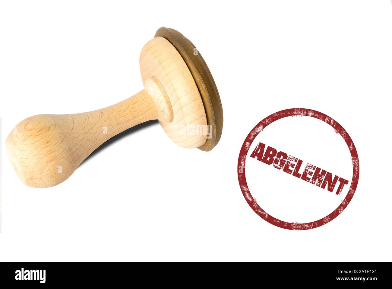 Ein Stempel, der abgewiesen sagt Stockfoto